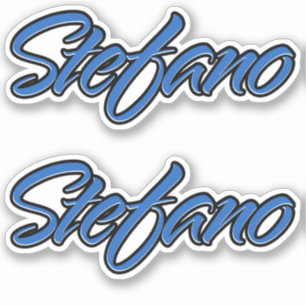Stefano Name blue sticker Sticker Sticker Sticker