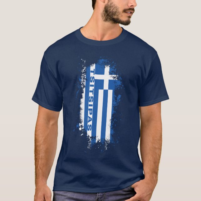Stefanos Tsitsipas The Greek Tennis Superstar T-Shirt (Front)