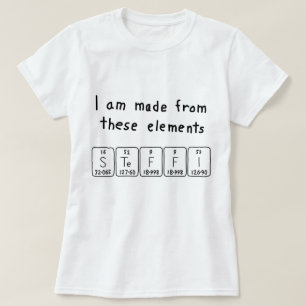 Steffi periodic table name shirt