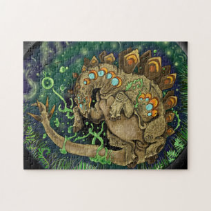 Stegosaurous Dinosaur Art Jigsaw Puzzle