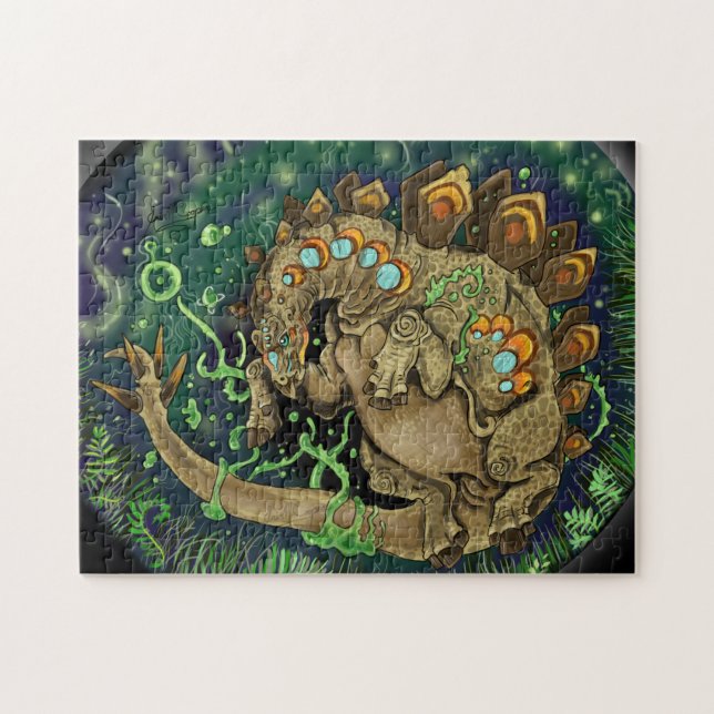 Stegosaurous Dinosaur Art Jigsaw Puzzle (Horizontal)