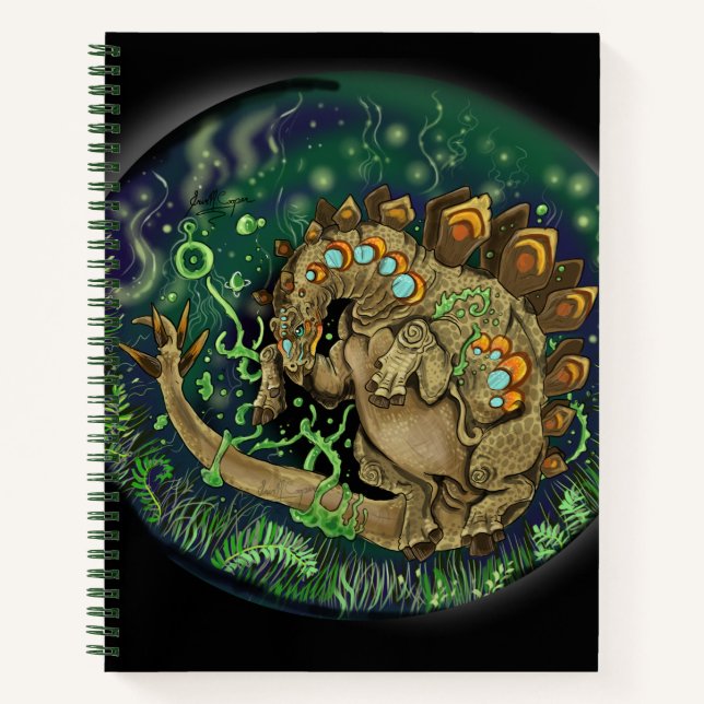 Stegosaurous Dinosaur Art Notebook (Front)