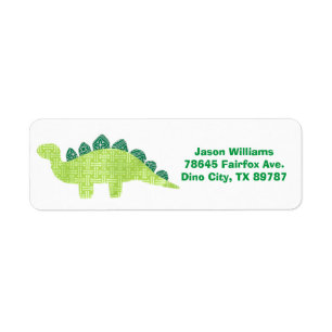 Stegosaurus Address Label
