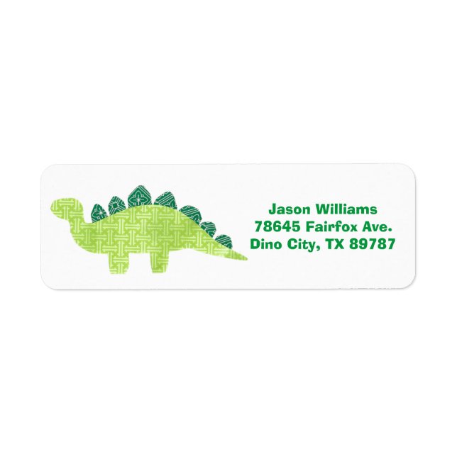 Stegosaurus Address Label (Front)