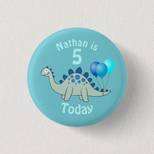 Stegosaurus Birthday 3 Cm Round Badge