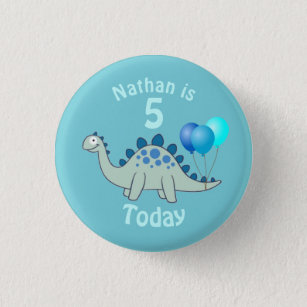 DINOSAURS PERSONALISED BIG BIRTHDAY BADGE PHOTO AGE / NEW / GIFTS ANY NAME