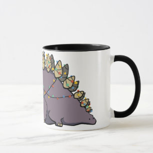 Stegosaurus Christmas Lights Mug