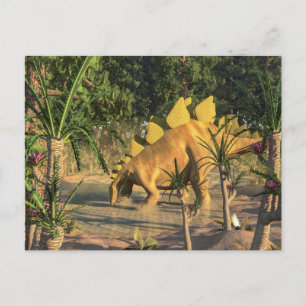 Stegosaurus dinosaur - 3D render Postcard