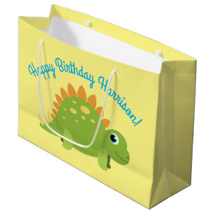 Stegosaurus Dinosaur Birthday Party Large Gift Bag