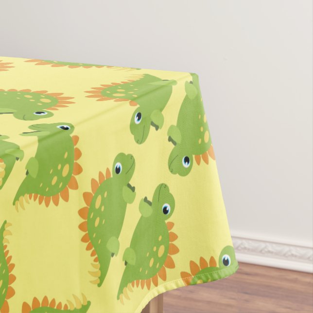 Stegosaurus Dinosaur Birthday Party Tablecloth (In Situ)