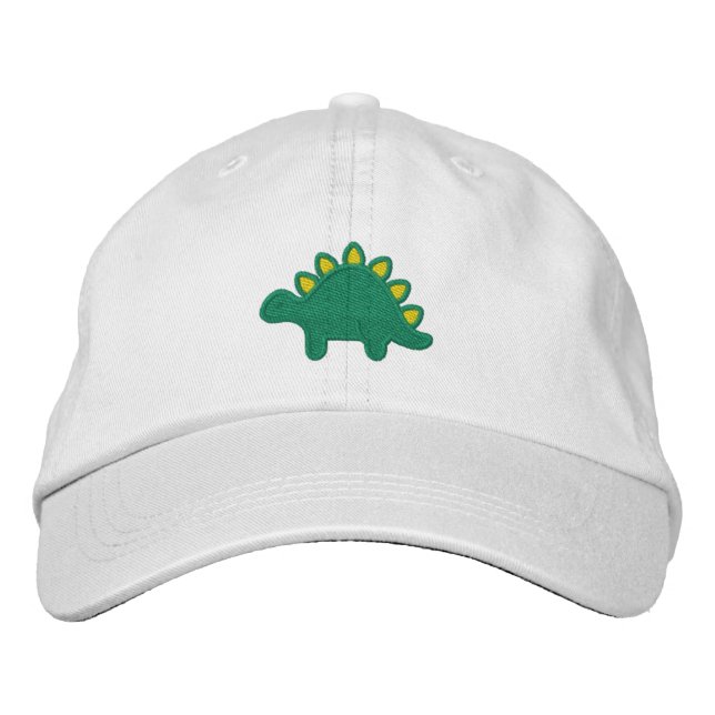Stegosaurus Dinosaur Embroidered Hat (Front)