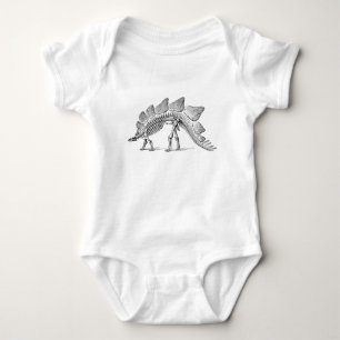 Stegosaurus Dinosaur Skeleton Fossil Baby Bodysuit