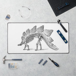 Stegosaurus Dinosaur Skeleton Fossil Desk Mat