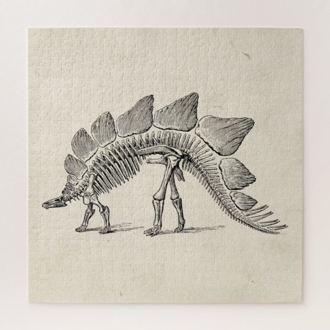 Stegosaurus Dinosaur Skeleton Fossil Jigsaw Puzzle (Vertical)