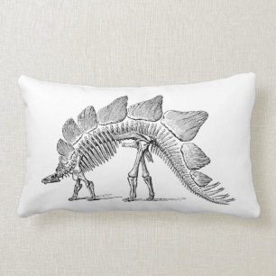 Stegosaurus Dinosaur Skeleton Fossil Lumbar Cushion