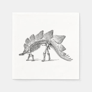 Stegosaurus Dinosaur Skeleton Fossil Napkin