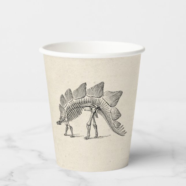 Stegosaurus Dinosaur Skeleton Fossil Paper Cups (Front)