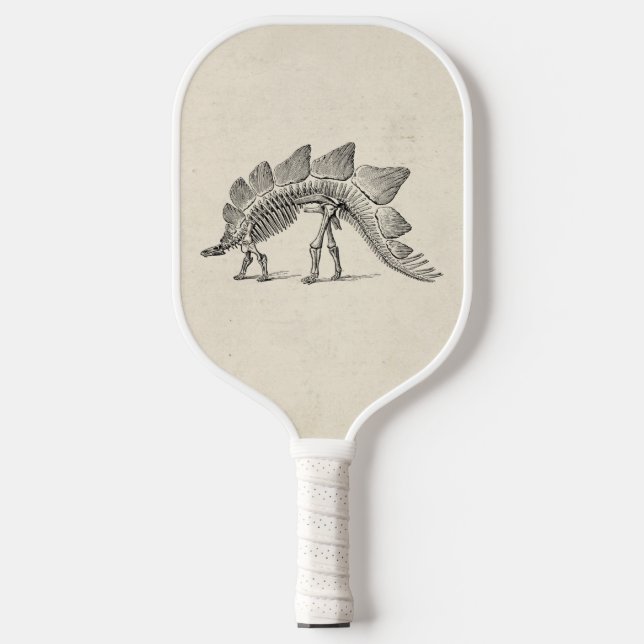 Stegosaurus Dinosaur Skeleton Fossil Pickleball Paddle (Front)