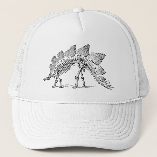 Stegosaurus Dinosaur Skeleton Fossil Trucker Hat (Front)