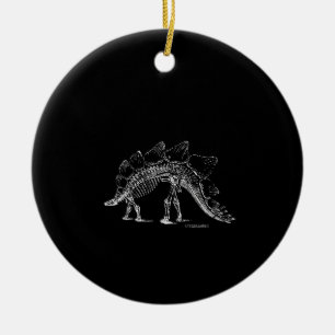 stegosaurus dinosaur skeleton nerdy biology gift ceramic tree decoration