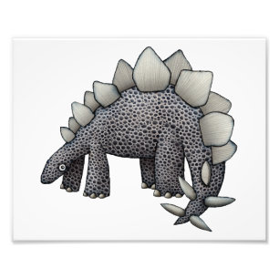Stegosaurus Illustration Photo Print