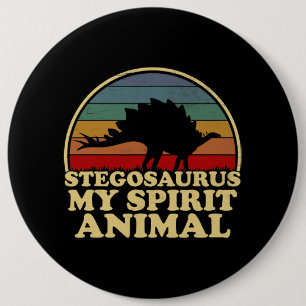 Stegosaurus My Spirit Animal Dinosaur Lover 6 Cm Round Badge