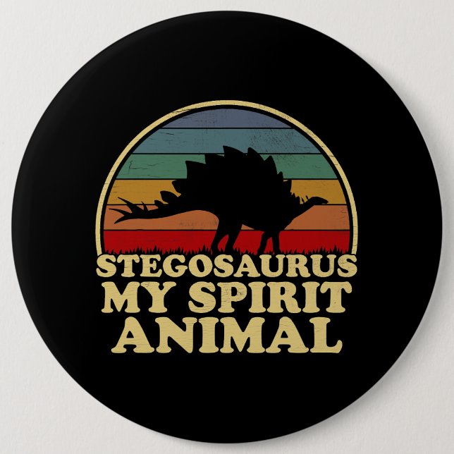 Stegosaurus My Spirit Animal Dinosaur Lover 6 Cm Round Badge (Front)