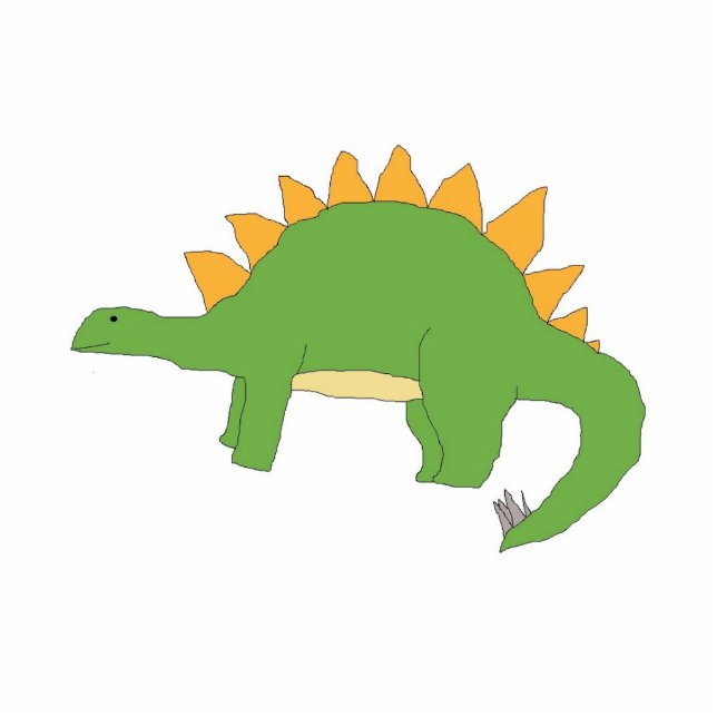 Stegosaurus sculpture standing photo sculpture (Front)