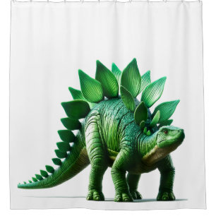 Stegosaurus shower curtain