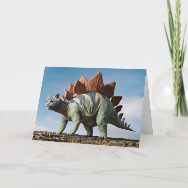 Stegosaurus Tabby Card (Front)