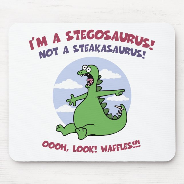 Stegosaurus - Waffles Mouse Mat (Front)