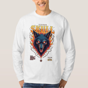 Steidon Skull – Flaming Wolf Head Tee