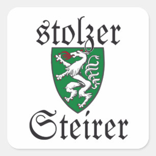 Steiermark Austria Stolzer Steirer Coat  Square Sticker