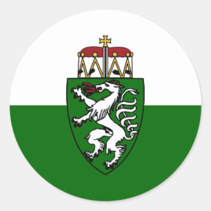 Steiermark (State), Austria flag Classic Round Sticker