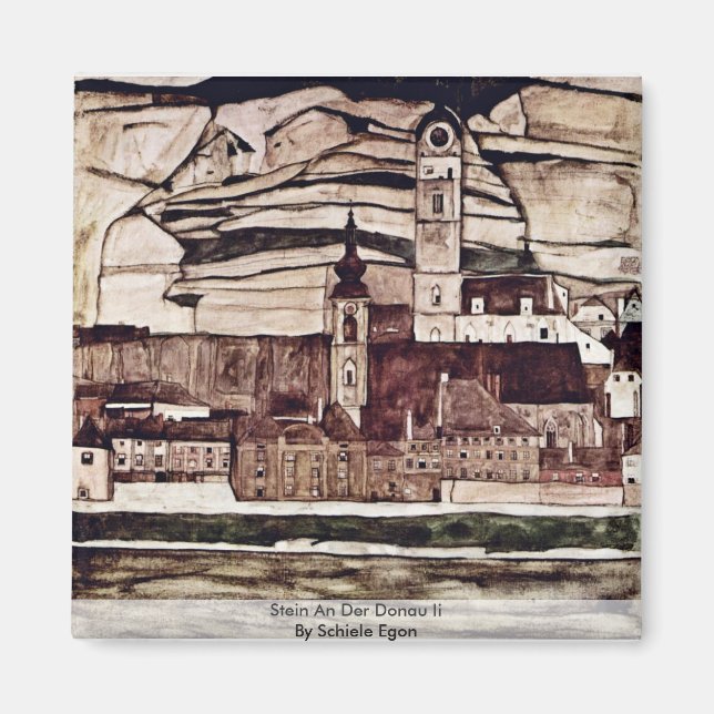 Stein An Der Donau Ii By Schiele Egon Magnet (Front)
