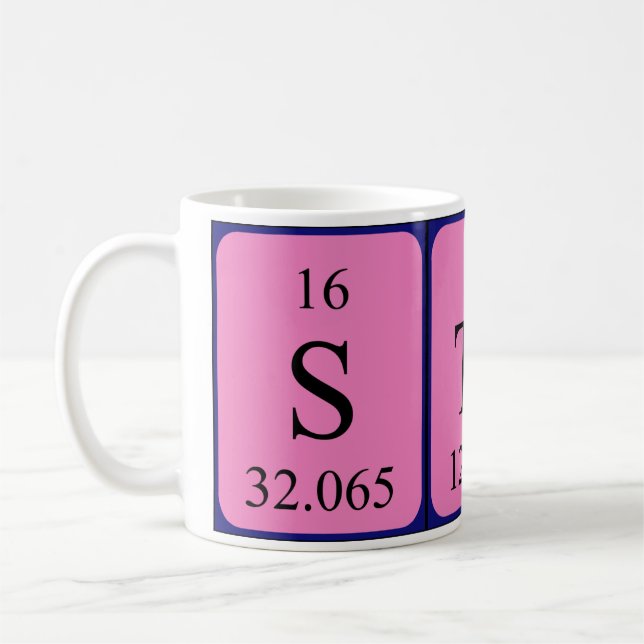 Stein periodic table name mug (Left)