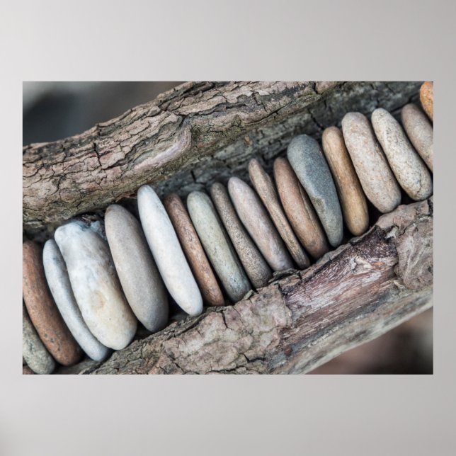 Stein und Holz (diagonal) Poster (Front)