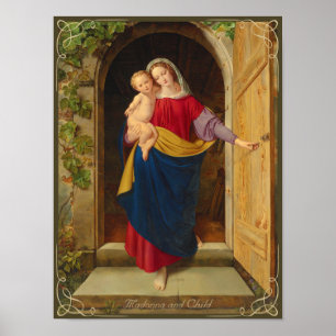 Steinbrück Madonna in the workshop door 1833 Poster