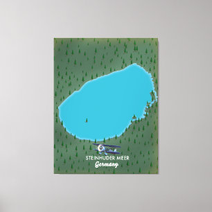Steinhuder Meer Germany map Canvas Print