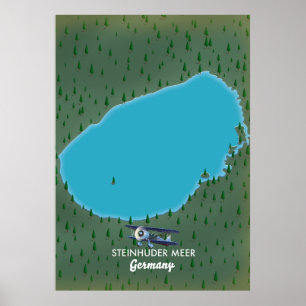 Steinhuder Meer Germany map Poster