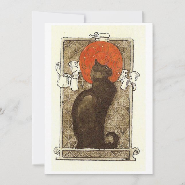 Steinlein's Cat - Art Nouveau Holiday Card (Front)