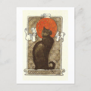 Steinlein's Cat - Art Nouveau Holiday Postcard