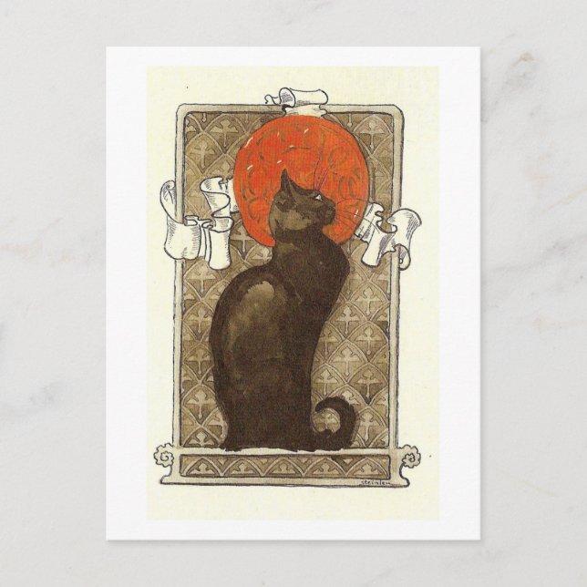 Steinlein's Cat - Art Nouveau Holiday Postcard (Front)