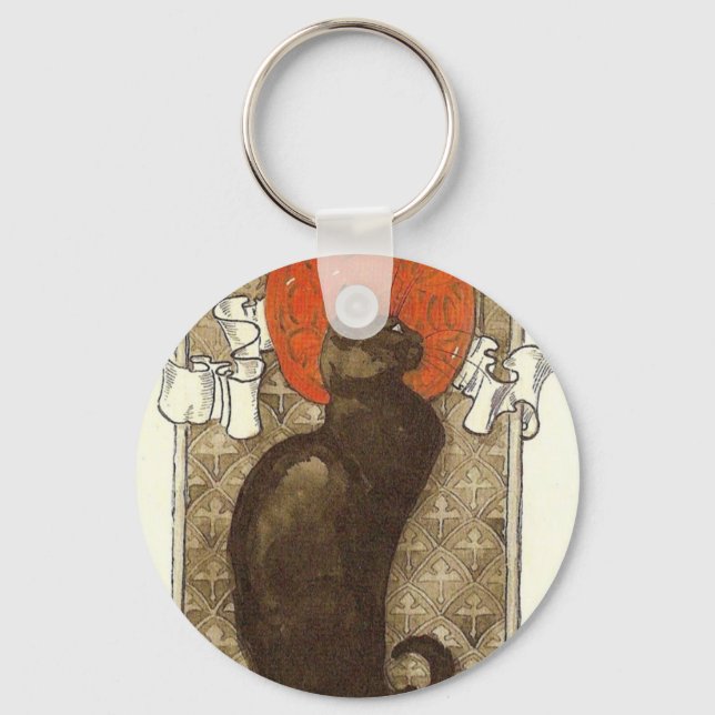 Steinlein's Cat - Art Nouveau Key Ring (Front)