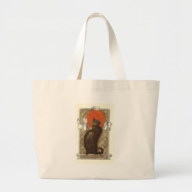 Steinlein's Cat - Art Nouveau Large Tote Bag (Front)