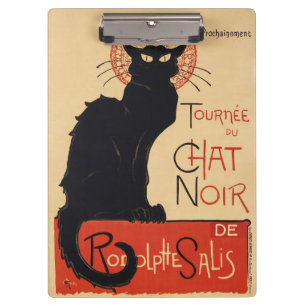 Steinlen Art Nouveau Chic Black Cat Vintage Print Clipboard