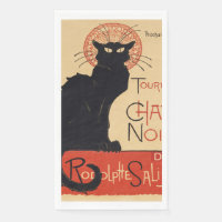Steinlen Art Nouveau Chic Black Cat Vintage Print