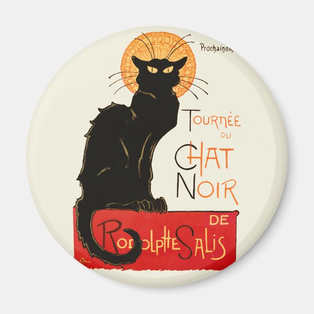 Steinlen Black Cat Classic Artwork Magnet (Front)