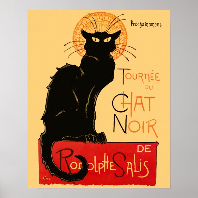 Steinlen Black Cat Classic French Artwork  Poster (Front)