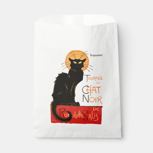 Steinlen Black Cat Classic French Chat Noir Poster Favour Bags (Front)